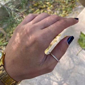 انگشتر دور نگین مینیمال - اتمام موجودی