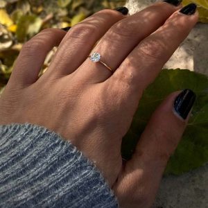 انگشتر طلا سولیتر تک نگین مربعی 511056 - اتمام موجودی