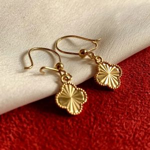 گوشواره ونکلیف تراشدار عصایی 121559 - اتمام موجودی