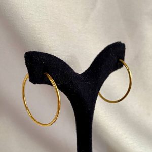 گوشواره طلا حلقه ای ساده 121114 - اتمام موجودی