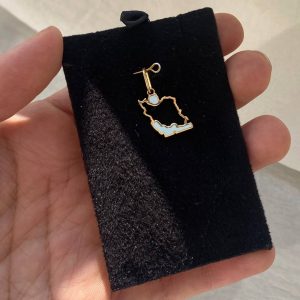 پلاک طلا نقشه ایران مینا دار 145266 - اتمام موجودی