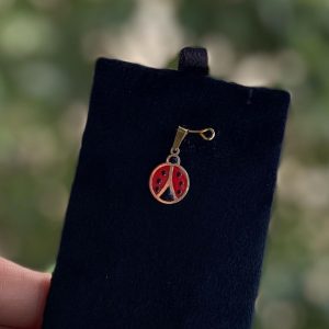 پلاک طلا کفشدوزک مینا 140927