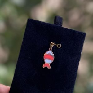 پلاک طلا ماهی مینا 141528