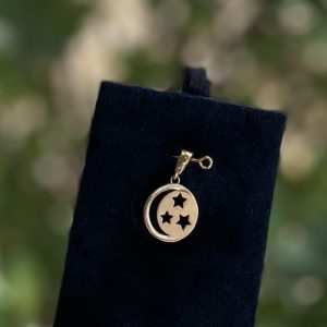 پلاک طلا ماه و ستاره 141176