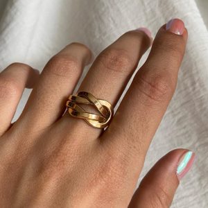 انگشتر طلا گره تخت 111192 - اتمام موجودی