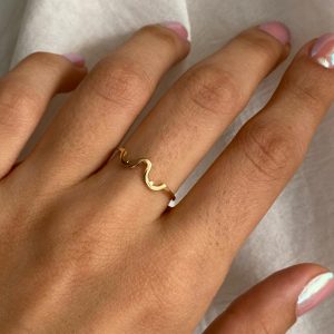 انگشتر طلا مینیمال موج 110936