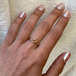 انگشتر طلا دو برگ 111196 - اتمام موجودی