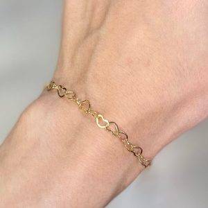 دستبند طلا قلب کامل 331310 - اتمام موجودی