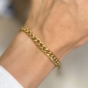 دستبند طلا کارتیر شش میل 331300