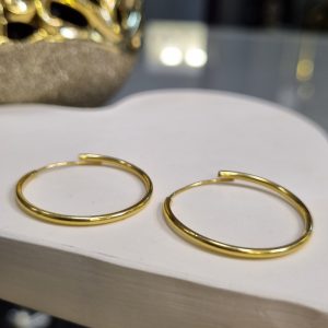 گوشواره طلا حلقه ای ساده 121502