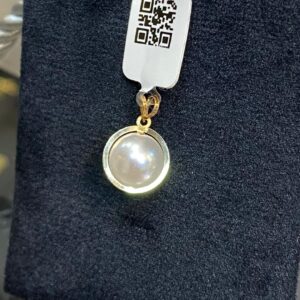 پلاک طلا مروارید سفید 145601-اتمام موجودی