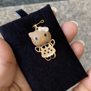 پلاک طلا کودک عروسکی کیتی خرسی 141493