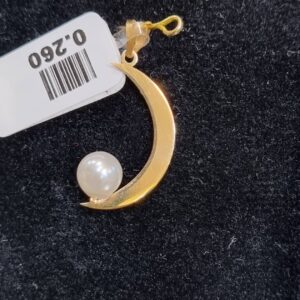 پلاک آویز طلا ماه و مروارید 145737 - اتمام موجودی