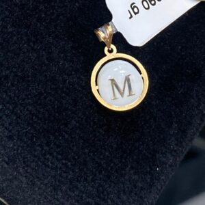 پلاک طلا حرف M با صدف 145755 - اتمام موجودی