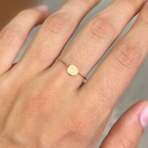 انگشتر طلا مینیمال آینه ای دایره 511083