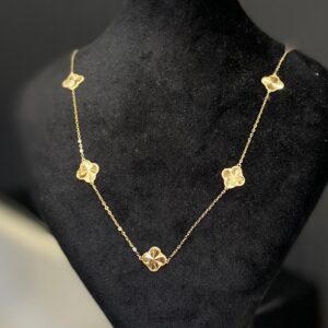 گردنبند طلا ونکلیف پنج گل 45 سانت 181885 - اتمام موجودی