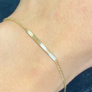 دستبند طلا پلاک کارتیر کودک 331412