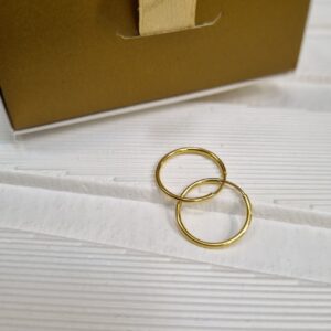 گوشواره طلا حلقه ای ساده 127109 - اتمام موجودی