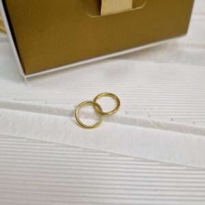 گوشواره طلا حلقه ای ساده 127110 - اتمام موجودی
